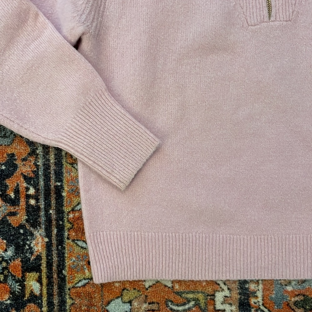 J.Crew Half Zip Collar Sweater Pink | Women’s Size S - Picture 5 of 6